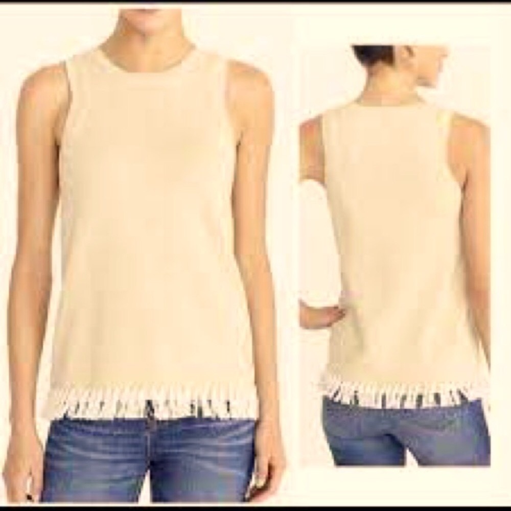 J. Crew 🌴 Oatmeal Tan Fringe sweater